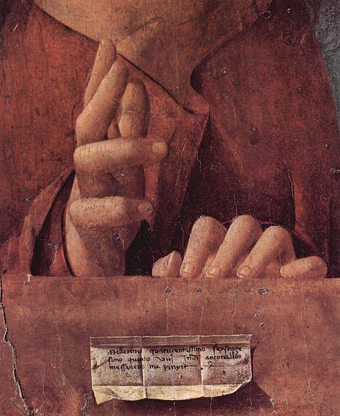 Antonello da Messina Salvator mundi, Detail oil painting image